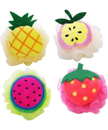 Didiseaon 4pcs Large Mesh Pouf Bath Ball - Premium Shower Sponge for Ultimate Cleansing - Ideal for All Skin Types - Buy Internationally - Buy Online on GoSupps.com