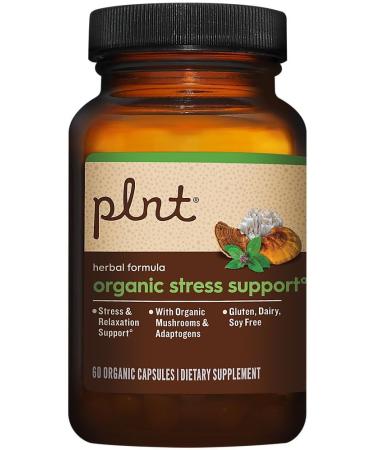 Organic Stress Support - Herbal Formula with Organic Mushrooms (60 Capsules) - Buy Online on GoSupps.com