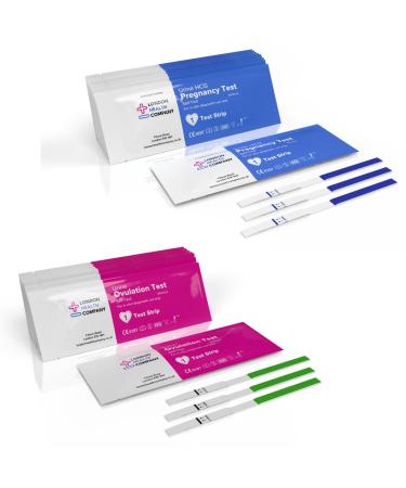15 Ovulation and 15 Pregnancy Urine Test Strips for Home Testing Highly Sensitive