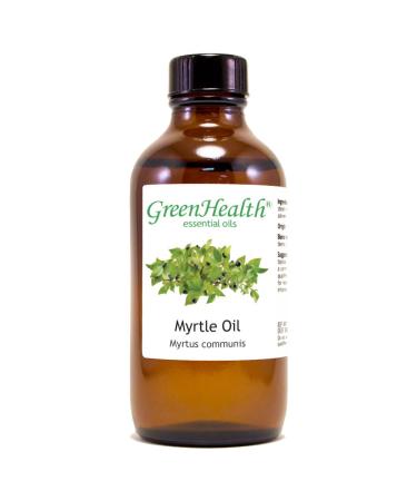 Myrtle Essential Oil (Morocco) 4 fl oz (118 ml) Glass Bottle w/Cap 100% Pure Essential Oil GreenHealth