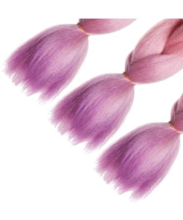Buy Ombre Braids Extensions - Colorful Jumbo Kanekalon Hair 6PCs Pack | Synthetic Pink Purple Blonde Hair for Braiding - Buy Online on GoSupps.com