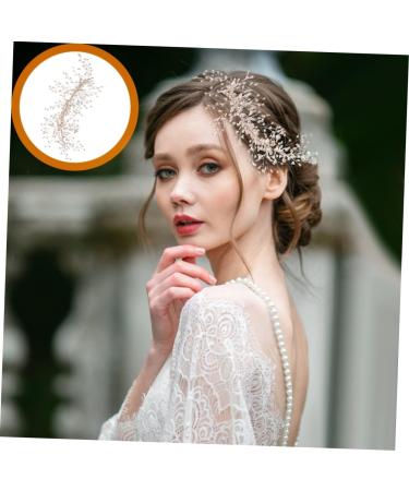 Didiseaon Braided Pearl Hair Comb Wedding Hair Clips Rhinestone Hair Clip Hair Clip for Wedding Bridal Headpiece Crystal Hair Accessories Headwear Abs White Dress Bride Hair up - Buy Online on GoSupps.com