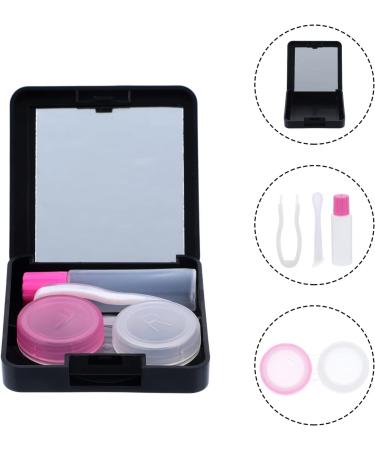 Shop Hapinary Exquisite Contact Lens Container | Small Organizer & Holder | Stylish Checkered Case - 6.5x6.5x2cm - Buy Online on GoSupps.com