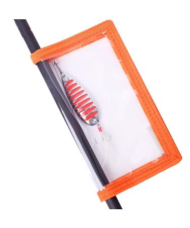 Kylebooker 4 Packs Fishing Lure Wraps Clear PVC Protective Covers 4 Pack, Medium (5.67x 3.38) Orange