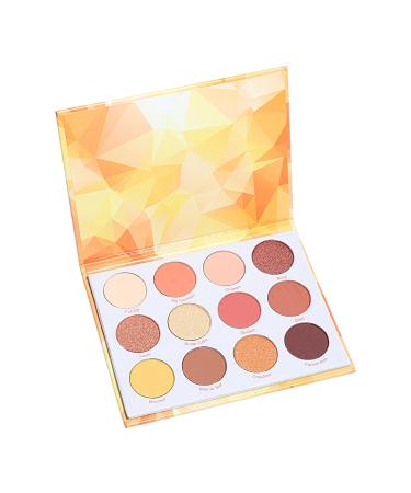 Colorful Eyeshadow Palette | 12 Colors Matte Yellow Glitter Eyeshadow Multifunctional Waterproof High Brightness Cosmetics Eyeshadow Supplies for Eye Makeup Long Lasting for Boys Teens Littryee