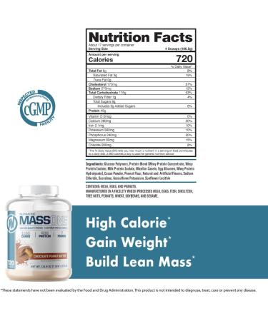 NutraOne Massone Mass Gainer Protein Powder - Chocolate Peanut Butter 7 lbs - Buy Online on GoSupps.com