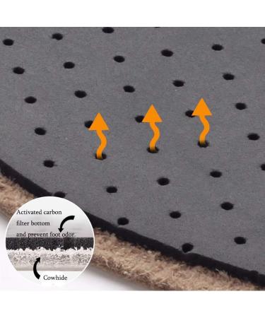 Premium Leather Insoles 2 Pairs - Comfortable Shoe Pads for Men and Women | Breathable Shock Absorber Insoles (EU 37-38) - Buy Online on GoSupps.com