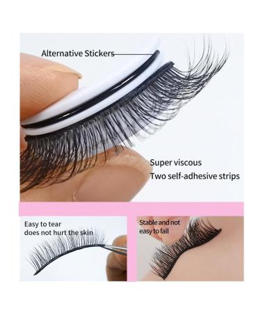 Buy 3D Natural Curling Self-adhesive False Eyelashes - Reusable & Glue-free Perfect for Eyelash Decoration | International Shipping Available - Buy Online on GoSupps.com