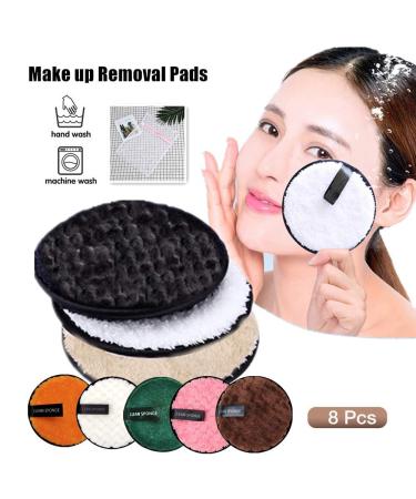 Reusable Slimming Makeup Removal Pads - Washable Face & Eye Cleaning Wipes for Men & Women | Eco-Friendly Cleansing Pads with Laundry Bag - Buy Online on GoSupps.com