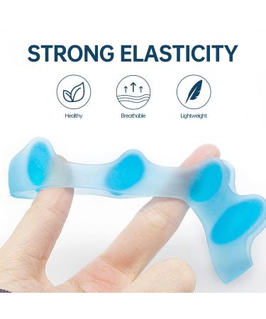 Toe Spreader Silicone | 6x Gel Separator for Hallux Valgus & Bunion Correction | All-Toe Hammer Toe Relief | Blue - Buy Online on GoSupps.com