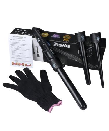 Zealite 3 in 1 Curling Iron Set - Interchangeable Ceramic Barrels Heat Resistant Glove Included | International Shipping - Buy Online on GoSupps.com