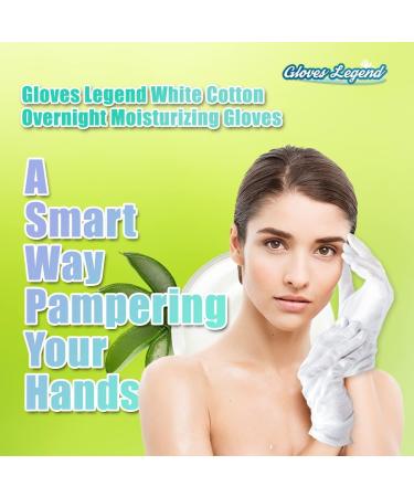 6 Pairs (12 Gloves) Moisturizing Gloves - White 100% Cotton for Dry Hands & Eczema - Size Medium, Nighttime Cloth Gloves - Buy Online on GoSupps.com