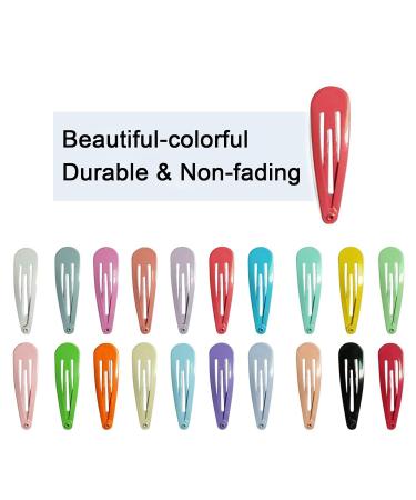 80 Pieces Metal Hair Clips - No Slip Cute Clips for Women & Girls - 20 Colors Snap Hair Clips for Kids - Buy Online on GoSupps.com