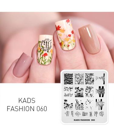 Alexnailart Nail Art Stamping Plates Image Template Wave Water ripple Plant Word Pattern Design Stamper Nail Art DIY Print Manicure Nail Art Stencil Tools FA060 - Buy Online on GoSupps.com