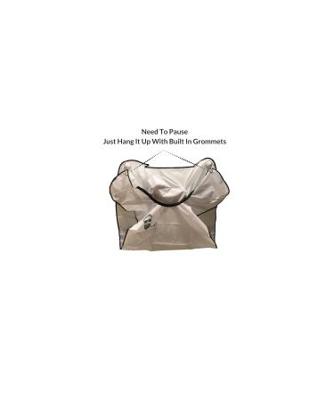 Beard Apron Shaving Bib with Clear Comb Tool - Premium White Beard Grooming Accessory | International Shipping Available - Buy Online on GoSupps.com