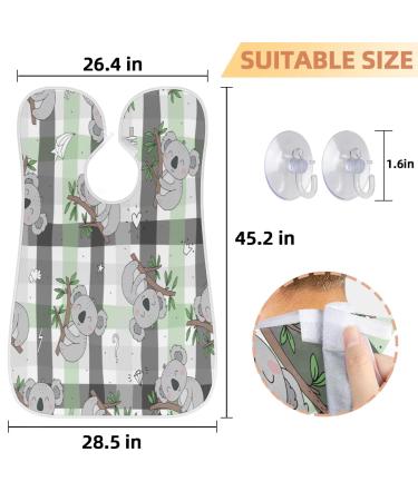 Cute Koalas Beard Bib Apron - Non-Stick Waterproof Hair Catcher for Men | Grooming Cape with Suction Cups | Perfect Gift for Shaving & Trimming - Buy Online on GoSupps.com