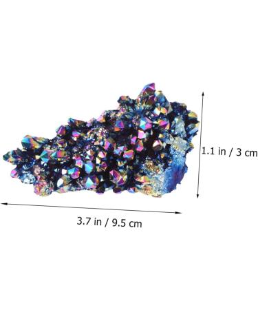 Beavorty 1pc Crystal Cluster Rock Amethyst Rainbow Quartz Natural Crystal Rhinestones Colorful 9.5X5.5CM - Buy Online on GoSupps.com