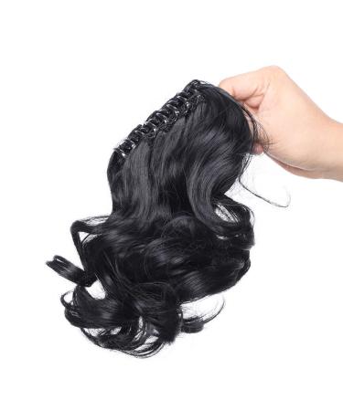 Sego Ponytail Extension - Voluminous Wavy Black Hair Piece for Realistic Look | 30 cm (110 g) - Perfect Hair Braid & Extension for International Shipping - Buy Online on GoSupps.com