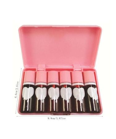 HHSEYEWELL Pink Lip Gloss Set Box - 6pc Water Gloss Gel Base Lip Glaze for Long-Lasting, Non-Fading Shine - 5.5ml Student Lipstick Kit - Buy Online on GoSupps.com