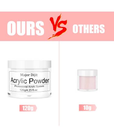 Clear Acrylic Nail Powder 120g - Professional 3D Nail Extension & Carving | Durable & Large Capacity Polymer for French Manicure - Buy Online on GoSupps.com