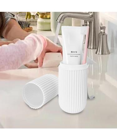 Travel Toothbrush Case & Container | Multifunctional Toothbrush & Toothpaste Set for Camping Business & School | White Travel Storage Solution - Buy Online on GoSupps.com