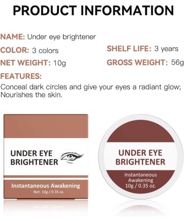 Eye Concealer Correcting Eye Brightener Correcteur De Couleur Pour Yeux Pouvoir Couvrant Moyen claircissant Et Hydratant Multicolore 1 unit (Lot de 1) - Buy Online on GoSupps.com