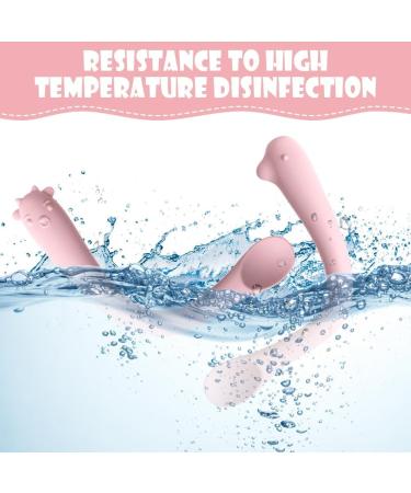 HOTUT Baby Cutlery Feeding Set - 4pcs Toddler Utensils Spoon Set for Self Feeding - Easy Grip Bendable Kids Spoons - Reusable and Perfect for Mealtime (Blue/Pink/ Powder) - Buy Online on GoSupps.com