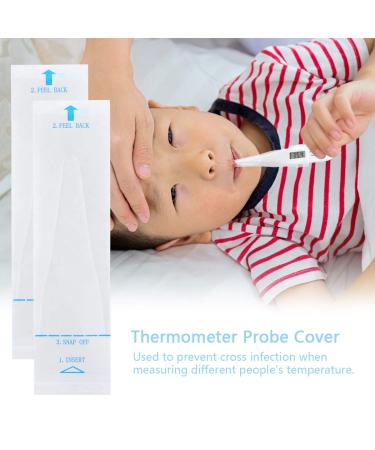 Disposable Digital Thermometer Covers - 100 Probe Sleeves for Oral & Rectal Thermometers - Buy Online on GoSupps.com