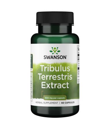 Swanson Tribulus Terrestris Extract (Earth-Burzeldorn extract) 500mg high dose 60 capsules laboratory tests soybreis gluten-free without genetic engineering