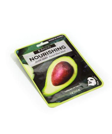 K-BEAUTY NOURISHING AVOCADO FACIAL SHEET MASK