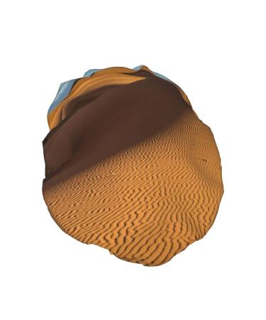 Sahara Desert Sand Dunes Printed Shower Cap - Waterproof, Fits All Head Sizes and Hair Textures for Women - Buy Online on GoSupps.com