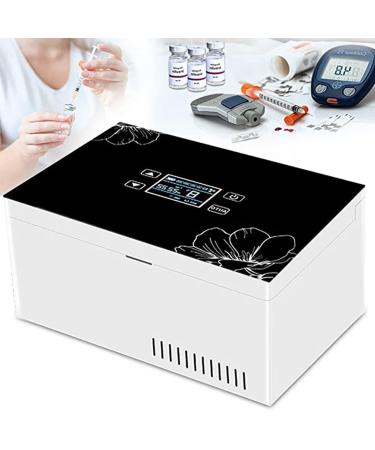 Insulin Refrigerated Box Thermostat Drug Reefer Medical Insulin Cooler Travel Case 2-8 Drug Freezer for Diabetes People USB Refrigerator with Battery Battery*2