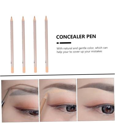 WOONEKY 4pcs Concealer Pen Dark Circle Concealer Makeup Concealer for Face Highlighter Stick Wooden 1 g (Pack of 1) Ivory - Buy Online on GoSupps.com