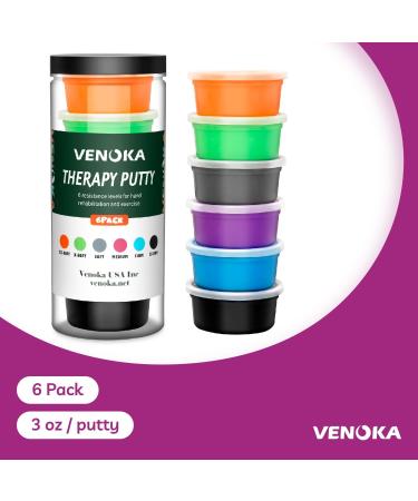 Therapy Putty for Kids & Adults - Stress Relief & Hand Therapy Kit - 6 Strengths | 3 oz Each - Ideal for Rehabilitation & Exercise - Buy Online on GoSupps.com