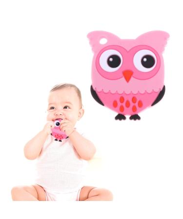 Healifty Baby Silicone Owl Teether - Pink | Teething Toy & Chewing Toy for Infants - Buy Online on GoSupps.com