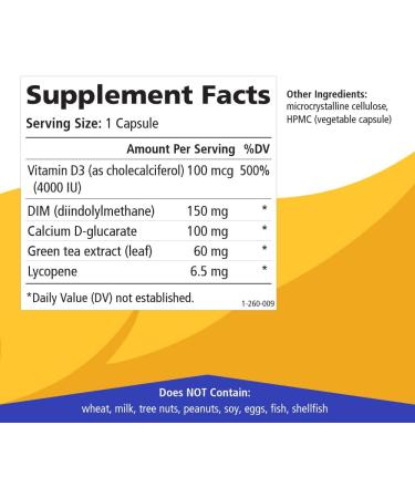 Breast D by Pure Essence - Natural Supplement for Estrogen Balance, Hormonal Acne, and Menopause Support with Vitamin D3, Calcium, Green Tea & Lycopene - 90 Capsules 1 Count (Pack of 90) - Buy Online on GoSupps.com