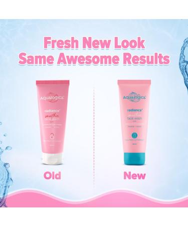 Aqualogica Radiance + Smoothie Face Wash with Watermelon | Cleanses & Controls Excess Oil | Niacinamide Helps Reduce Acne Marks & Spots | 3.38 Fl Oz/100 ml - Buy Online on GoSupps.com