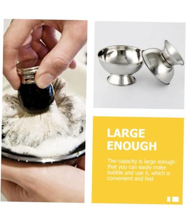 Crilstyleo High Impact Stainless Steel Shaving Bowl for Men - Portable Razor Cup with Feet & Accessories - Perfect Gift for Grooming - Buy Online on GoSupps.com