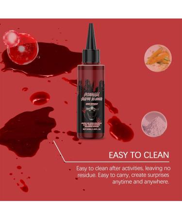 Fake Blood - Washable Fake Blood | Broting Bloods | Realistic Splatter Liquid Body Paint | Simulated Red Coagulated Gel for Halloween Vampire Zombie Cosplay Costume - Buy Online on GoSupps.com