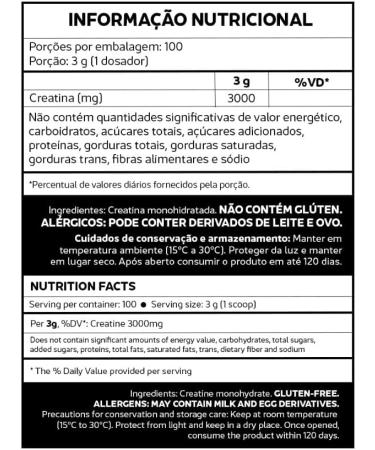 Creatina Monohidratada Sem Sabor 300g - Pure Creatine Monohydrate for Enhanced Performance | International Shipping Available - Buy Online on GoSupps.com