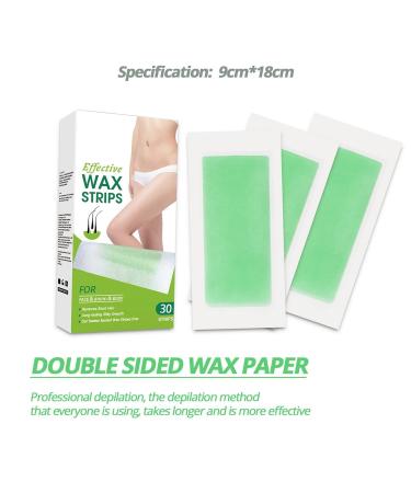 32 Gentle Wax Hair Removal Strips | Hypoallergenic Sustainable Facial Wax for Sensitive Skin & Bikini Areas - Ideal for Men & Women - Buy Online on GoSupps.com