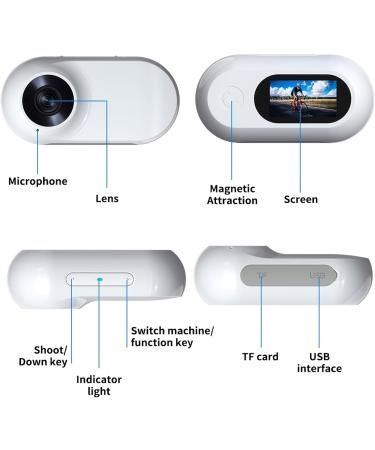 Pets Collar Camera Pets Sports Action Camera Pets Wireless Collar Cameras with 170 Ultra Wide Angle Lens Portable Pup Collar Cam Pets Camera Collars Mini Pets Neck Cam for Home and Outdoor Whiteee - Buy Online on GoSupps.com