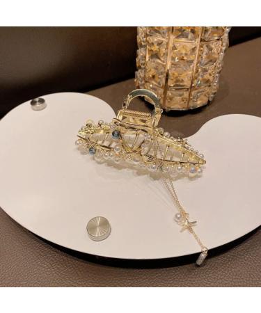 Hair Claw Starfish Pearl Hair Clips Women Tassel Hairpin Large Shark Clip Headwear Hair Accessories 1 - Buy Online on GoSupps.com