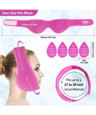 Buy Hilph K hlpads - Cooling Compress for Wisdom Teeth Pain Relief & TMJ - Adjustable Cold Pillows (4pcs) - Rose Color - Buy Online on GoSupps.com
