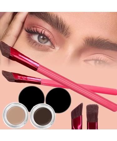 Eyebrow Care Kit 4d Laminated Waterproof Multi Function Eyebrow Brush for Women Hair Stroke Ultra-Brow Brush with Eyebrow Cream Sweat-proof Long-Lasting Not Easy to Remove Makeup(Taupe+Light Brown) - Buy Online on GoSupps.com