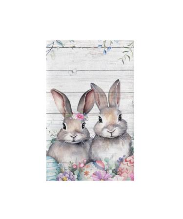 Easter Kitchen Dish Towel Striped Rabbit Print Household Kitchen Towel Multifunctional Hand Towel KnQ930 (C One Size) C One Size