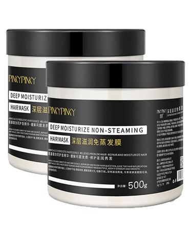 Pinky Pinky Hair Mask Pinkypinky Deep Moisture Hair Mask Pinky Pinky Deep Moisturizer Non Steaming Hair Mask (2pcs)