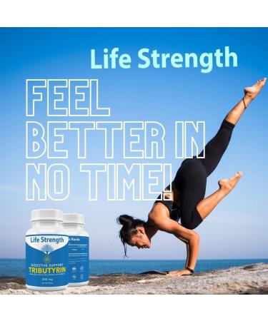 Life Strength Tributyrin Butyrate Supplement | Digestive & Immune Support | Probiotics | 550mg, 90 Capsules - Buy Online on GoSupps.com