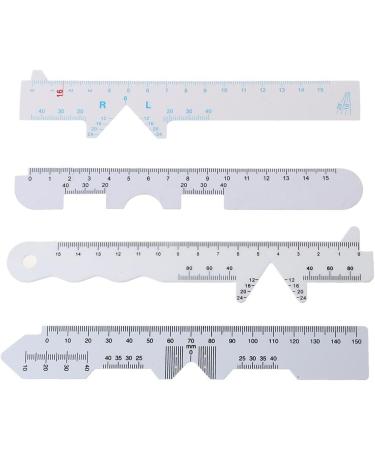 Fatteryu 4 Types White Straight Edge PD Ruler - Precision Pupil Distance Measurement for Accurate Glasses Fitting - Buy Online on GoSupps.com