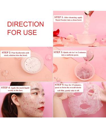 Diy Spa Rose Hyaluronic Acid Hydro Jelly Facial Mask Powder Collagen Vitamin C Peel off Rubber Face Mask - 12 Sacks - Buy Online on GoSupps.com